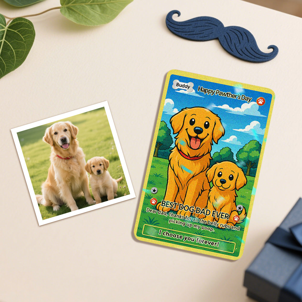 Personalised Pet Photo Trading Card | Custom Pet Keepsake Gift