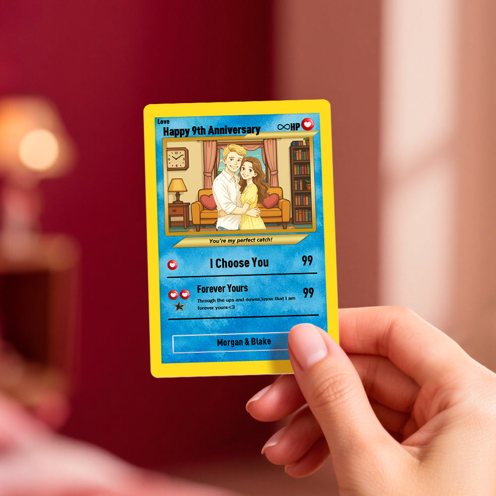 Custom Anniversary Anime Card – Personalised Couple Trading Card Gift