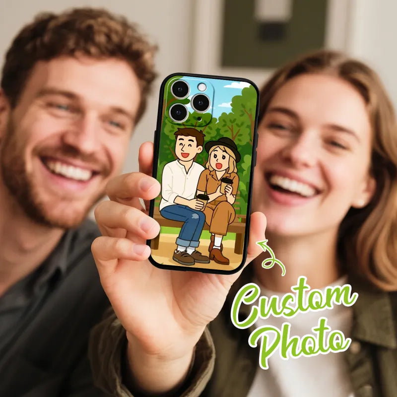 Custom Anime-Style iPhone Case | Personalised Photo Cartoon Case