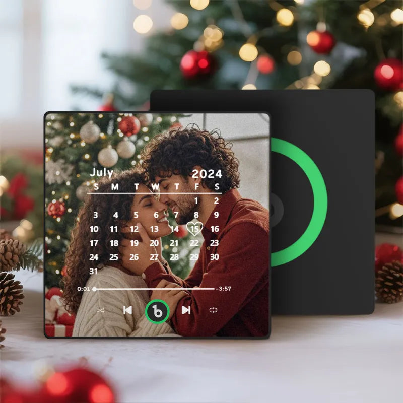 Custom Romantic Singing Fridge Magnet | Album Cover with Music | Unique Gift for Couples