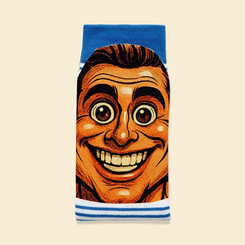 Custom Cartoon Face Socks | Personalised Photo Socks Gift for Him or Her