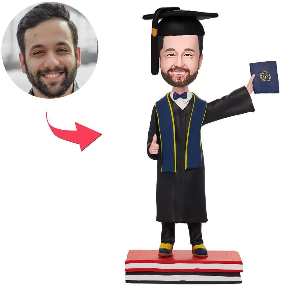 Custom Graduation Bobblehead | Personalised Graduate Figurine Gift | Class of 2026 Keepsake