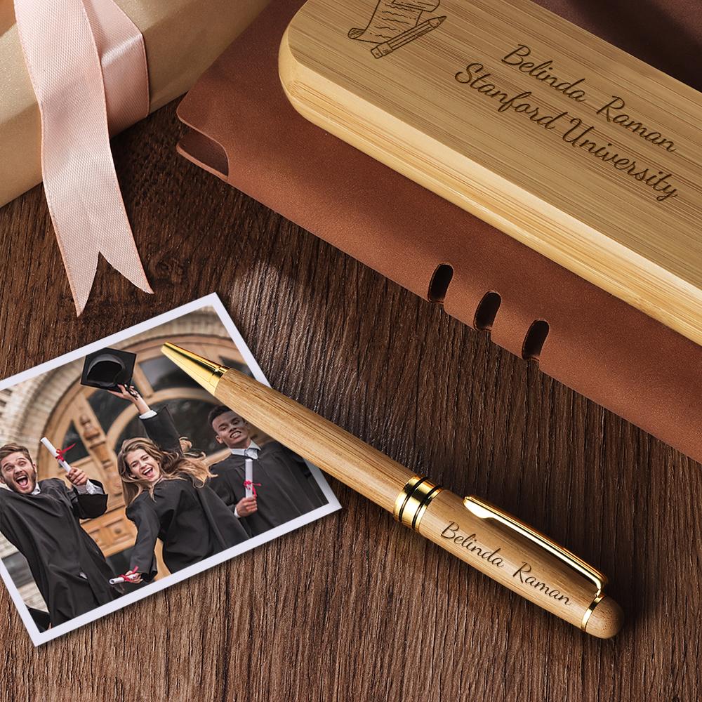 Personalised Engraved Pen & Wooden Gift Box Set | Luxury Keepsake Pen for Him or Her | Class of 2026