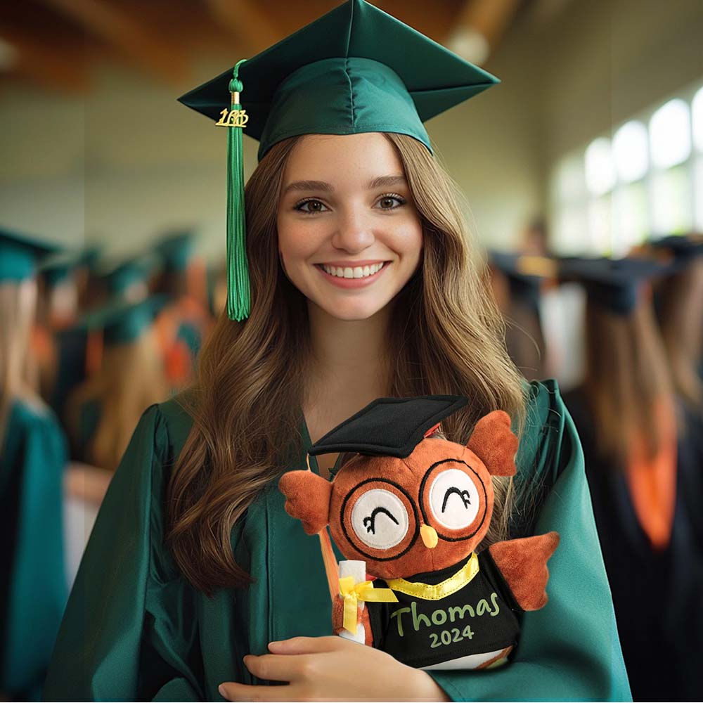 Personalised Graduation Owl Plush | Custom Name & Year Teddy Gift | Class of 2026 Graduate Keepsake | Cute Graduation Gift