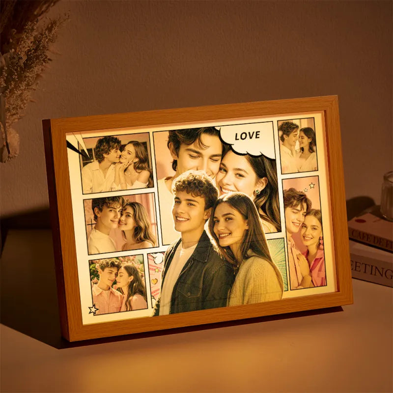Custom Photo Light Frame – Hidden Photo by Day, Magical Collage by Night