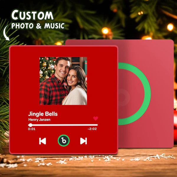 Custom Photo Music Acrylic Fridge Magnet –  Couple Song Keepsake