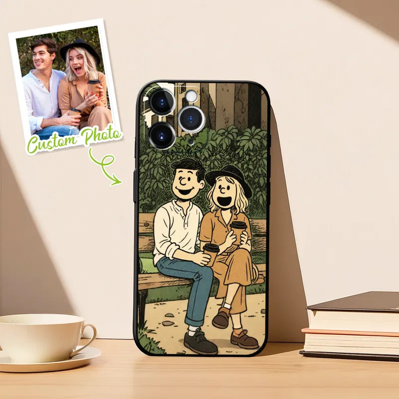Custom Anime-Style iPhone Case | Personalised Photo Cartoon Case
