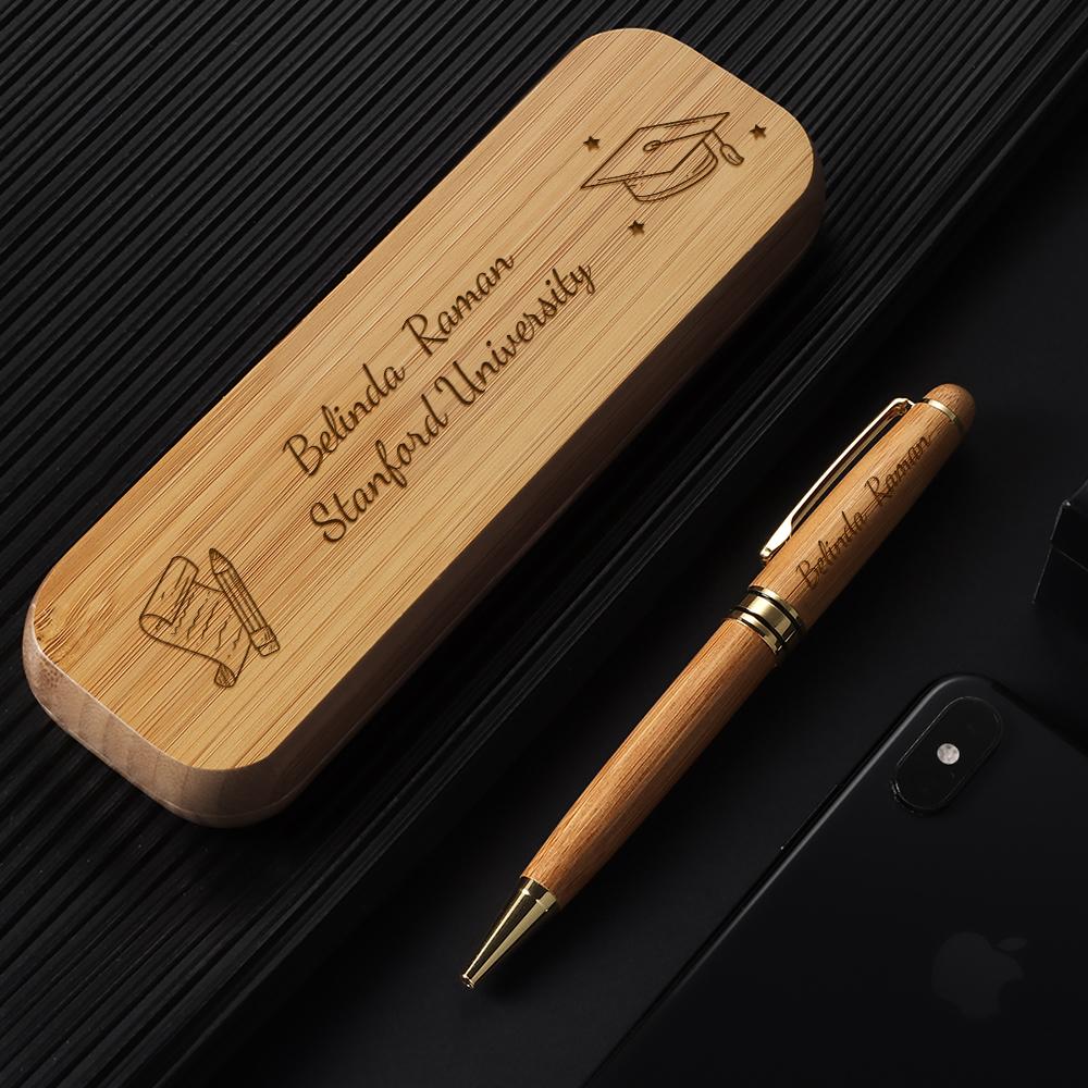 Personalised Engraved Pen & Wooden Gift Box Set | Luxury Keepsake Pen for Him or Her | Class of 2026