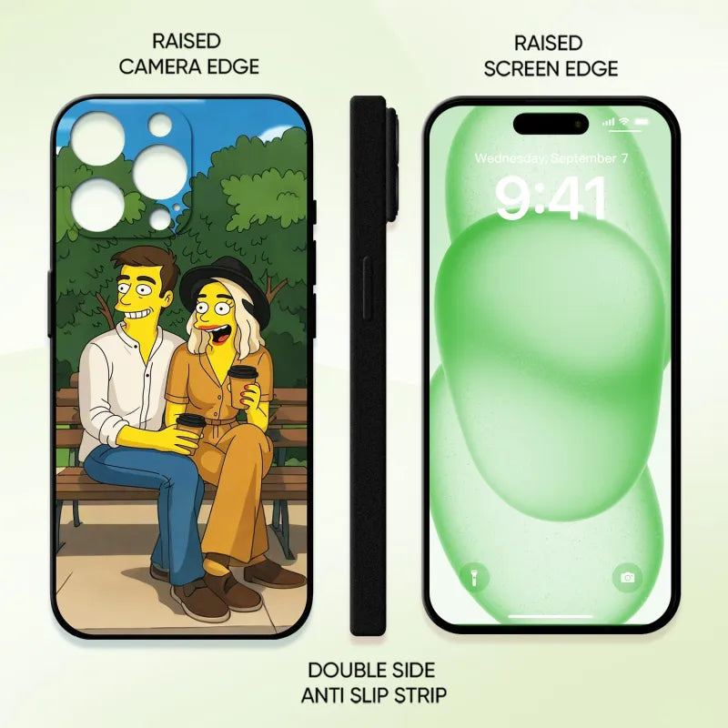 Custom Anime-Style iPhone Case | Personalised Photo Cartoon Case