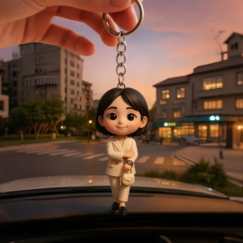 Custom 3D Mini Figure Keychain | Personalised Cute Character Keepsake | Photo to Figurine Gift