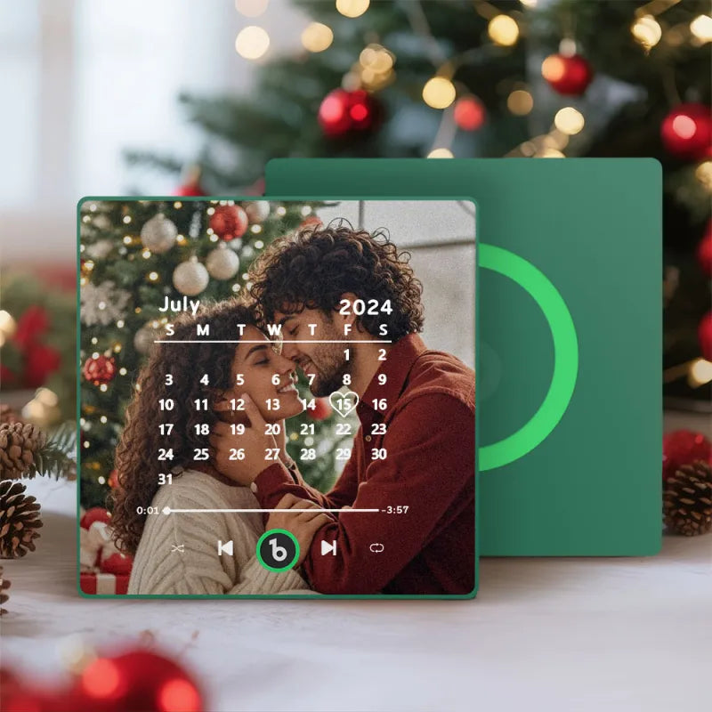 Custom Romantic Singing Fridge Magnet | Album Cover with Music | Unique Gift for Couples