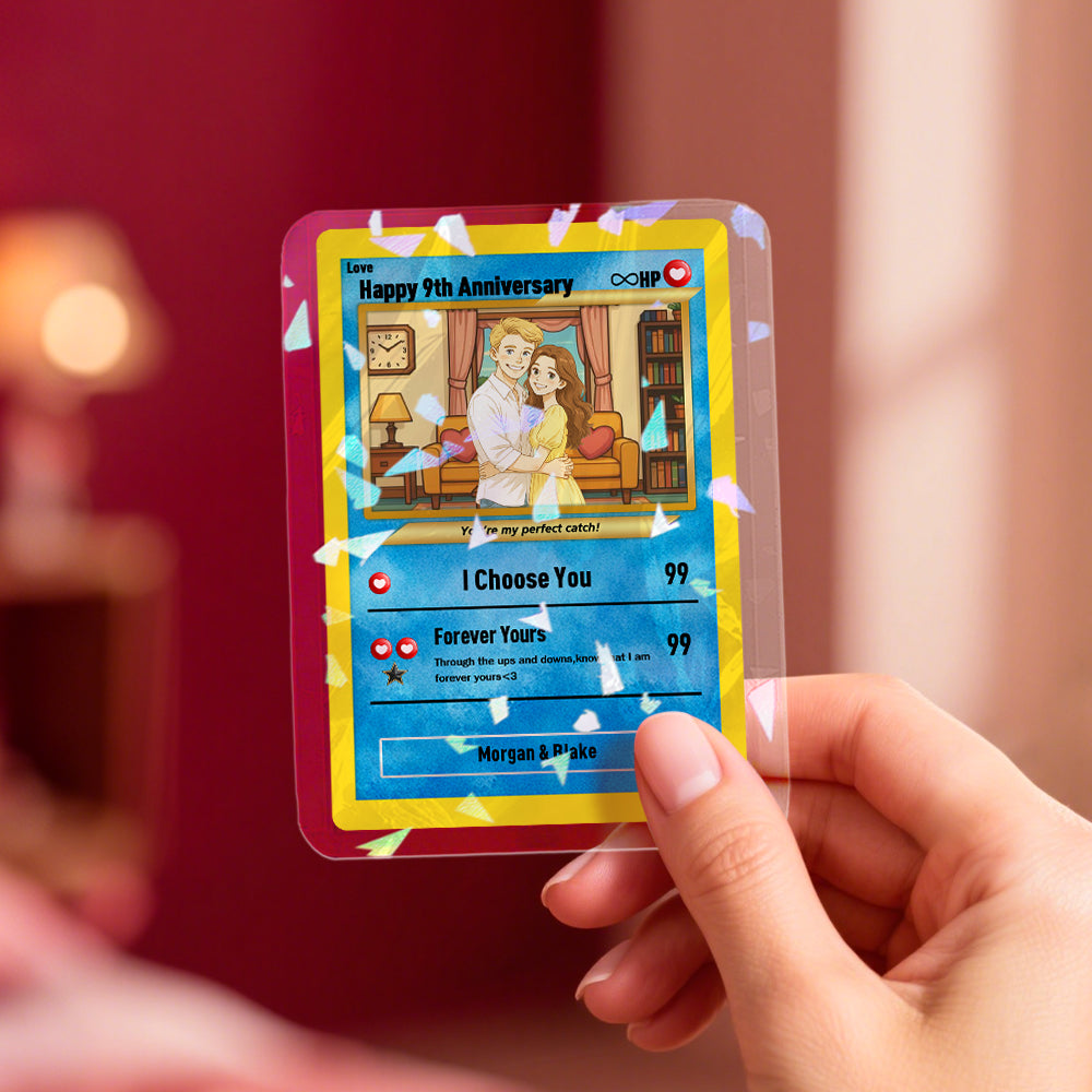 Custom Anniversary Anime Card – Personalised Couple Trading Card Gift