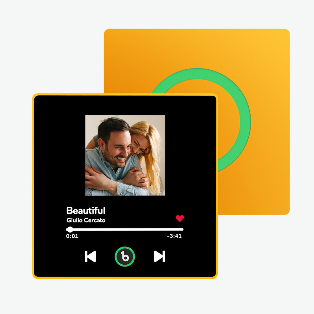 Custom Photo Music Acrylic Fridge Magnet –  Couple Song Keepsake