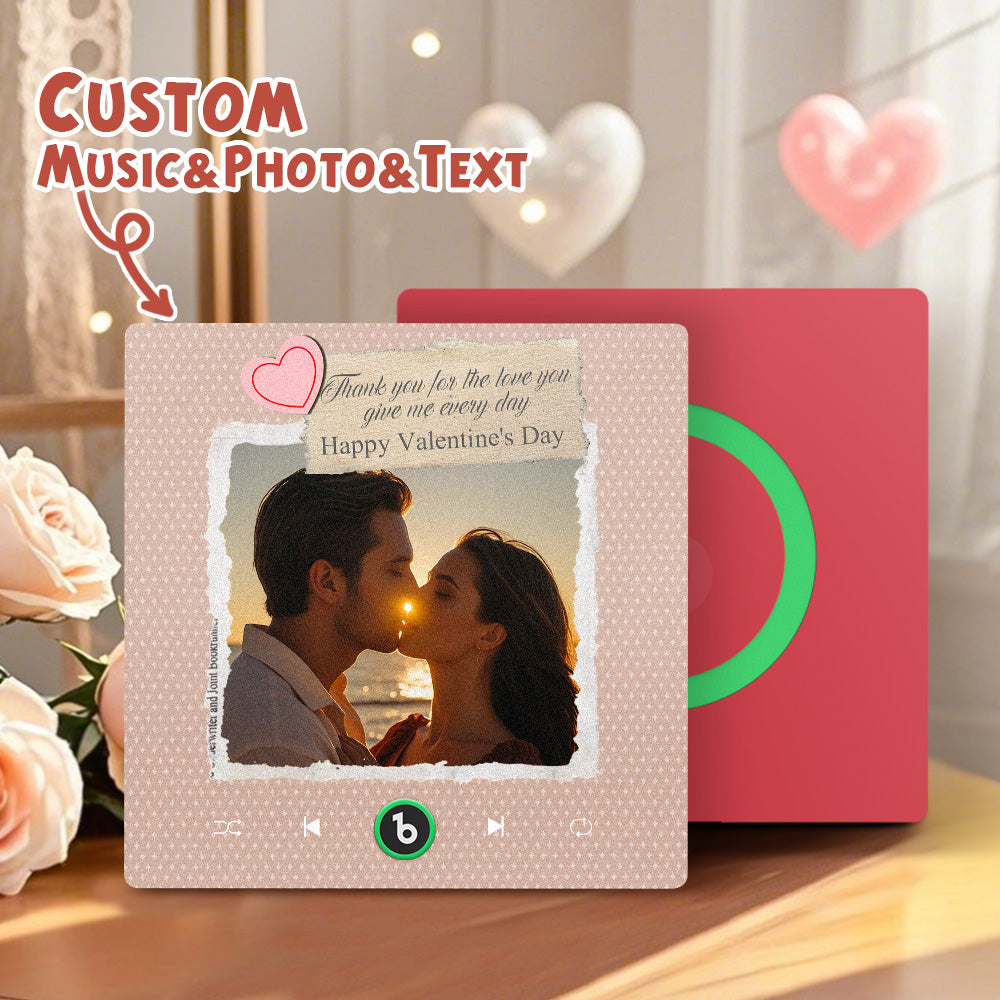 Custom Photo Music Acrylic Plaque – Romantic Song Keepsake