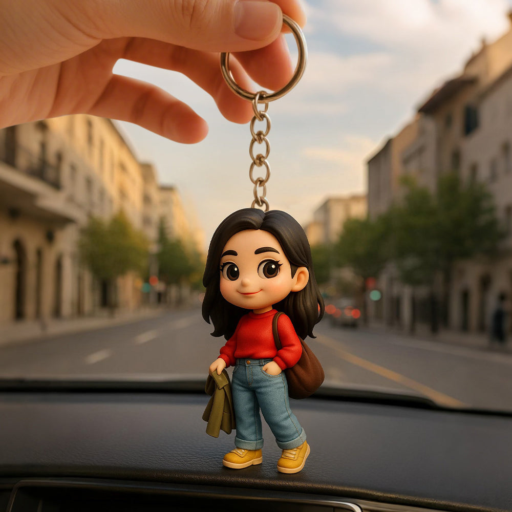 Custom 3D Mini Figure Keychain | Personalised Cute Character Keepsake | Photo to Figurine Gift