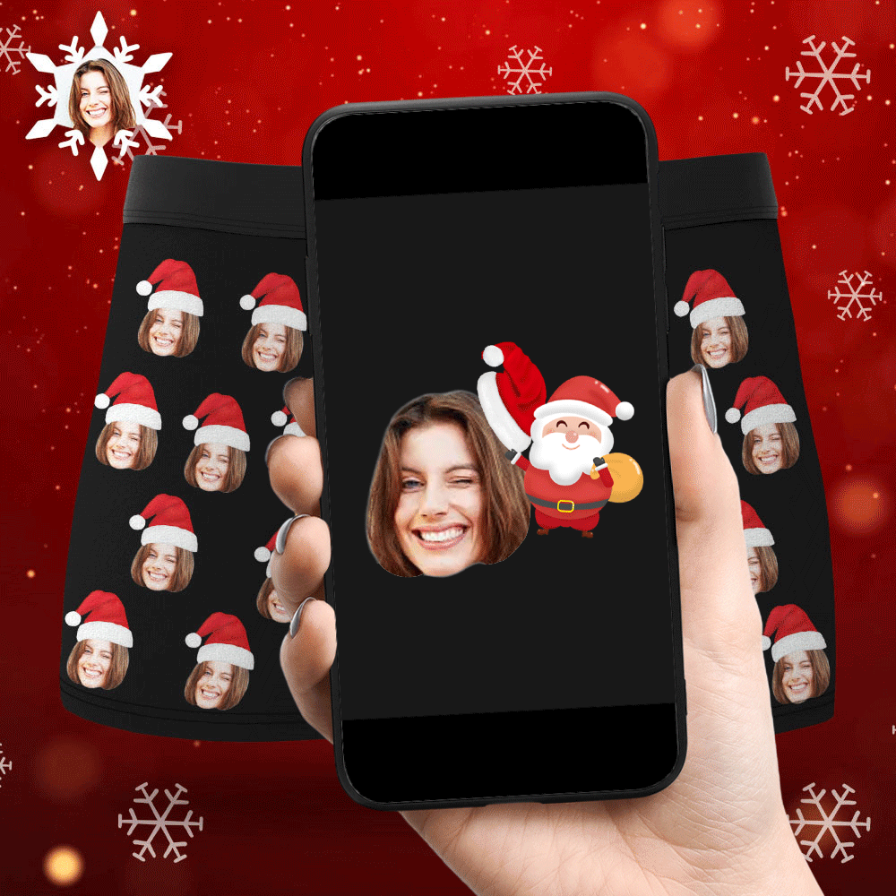 Personalised Christmas Face Boxers – Upload Your Photo