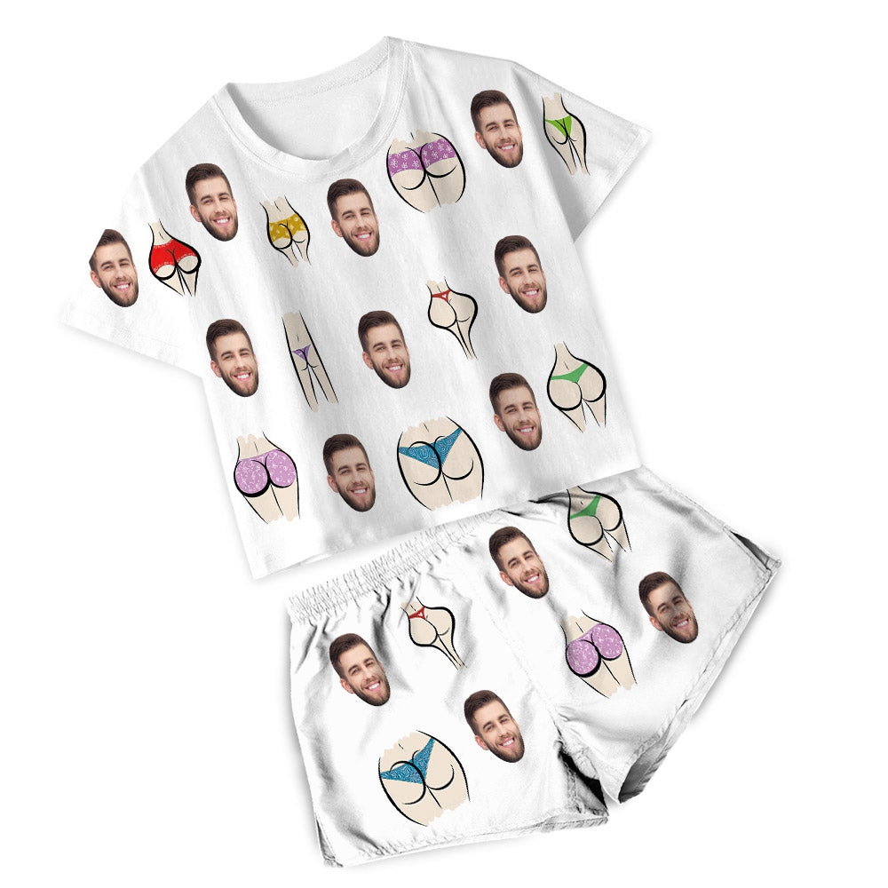 Custom Face Pyjamas – Personalised Women’s Sexy Short Sleep Set