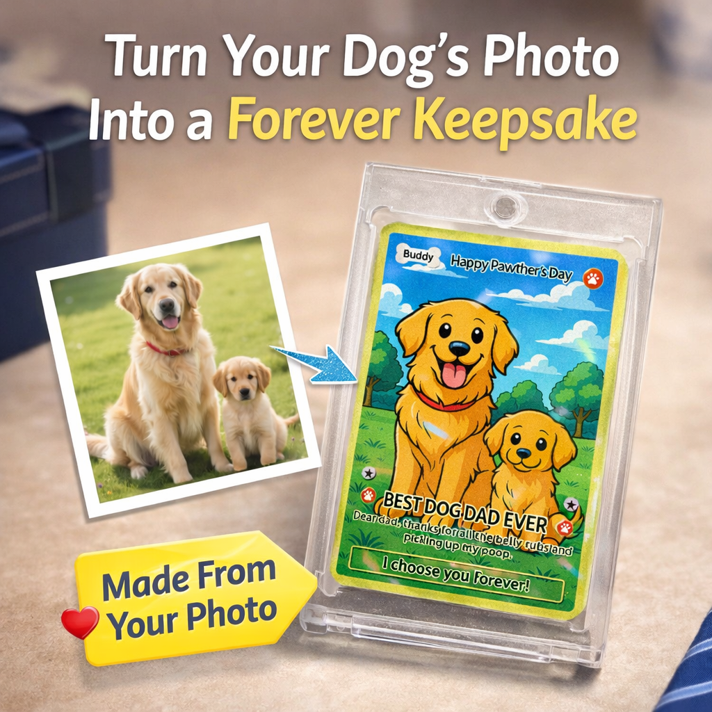 Personalised Pet Photo Trading Card | Custom Pet Keepsake Gift