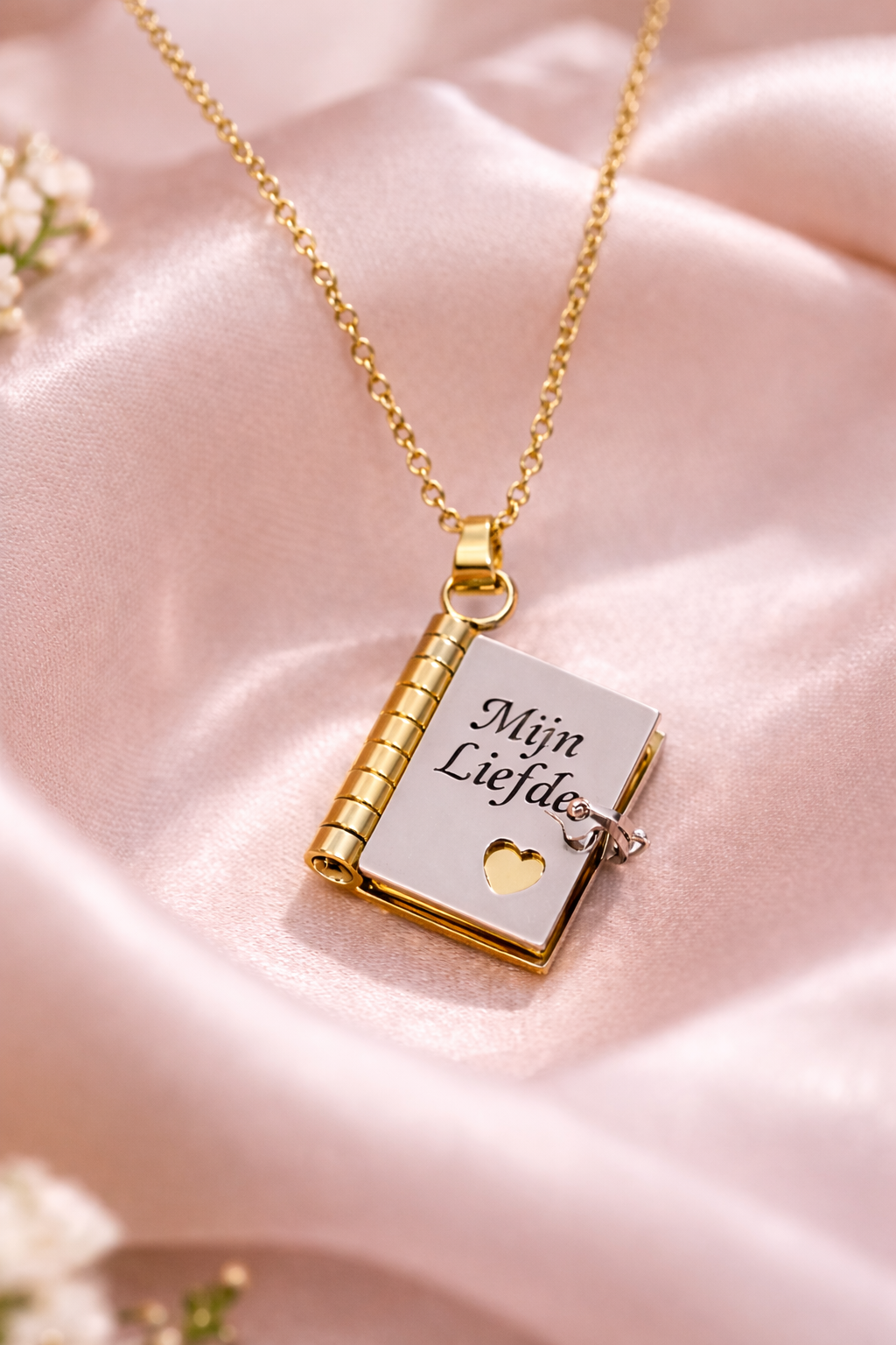 My Love Book Necklace – Engraved Love Letter Pendant | Personalised Gift for Couples