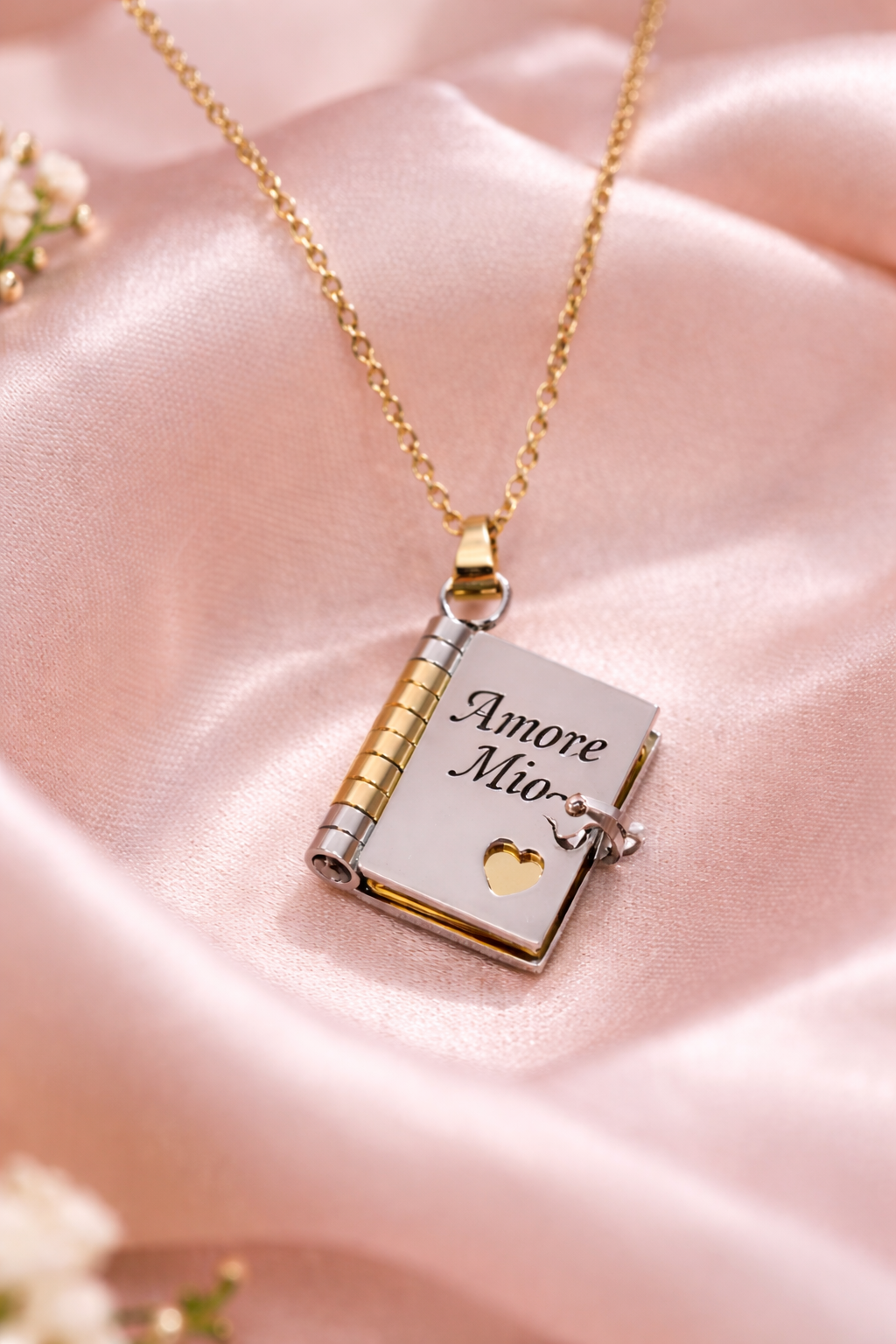 My Love Book Necklace – Engraved Love Letter Pendant | Personalised Gift for Couples