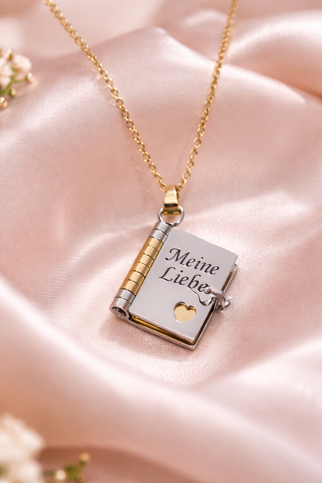 My Love Book Necklace – Engraved Love Letter Pendant | Personalised Gift for Couples