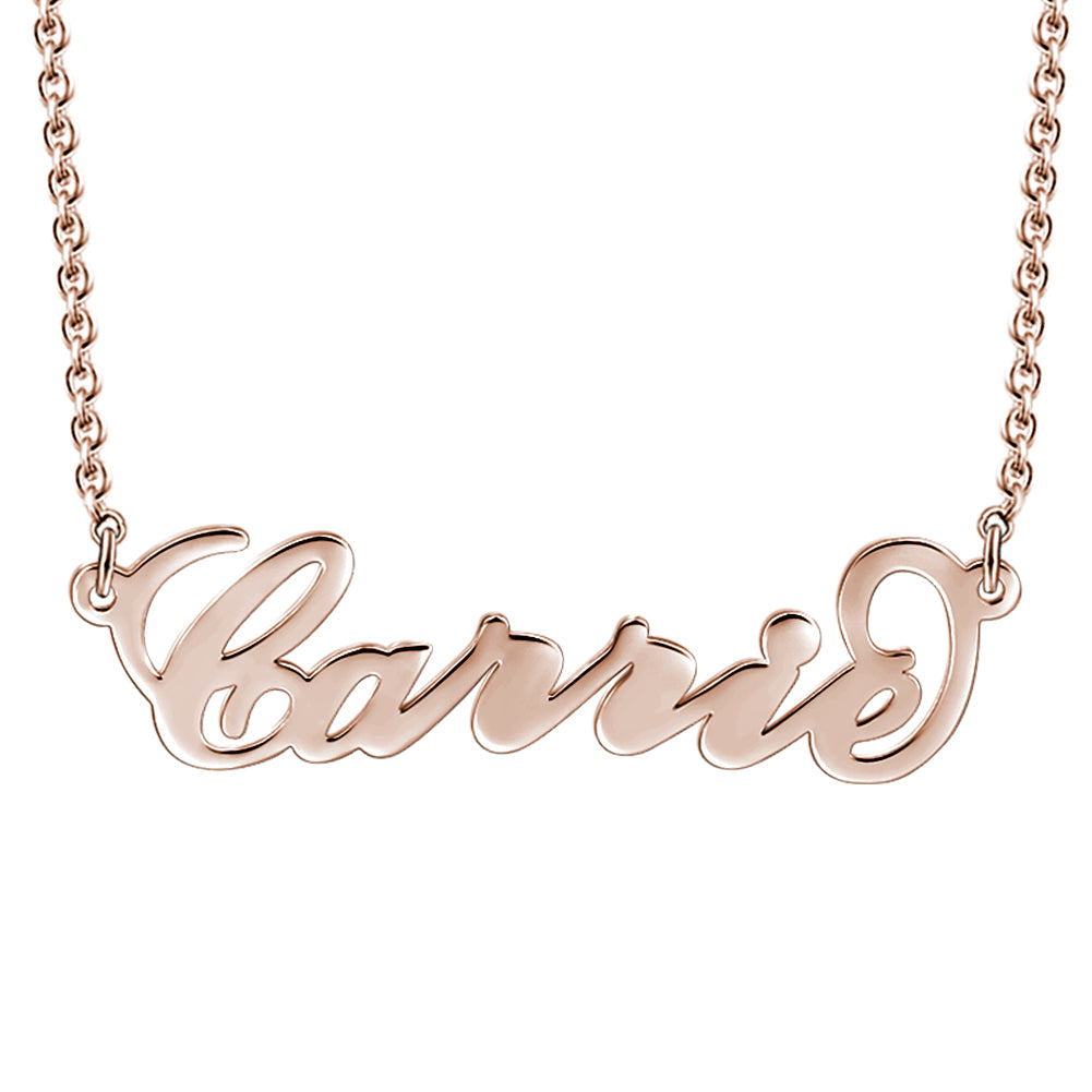 Custom Carrie Style Horizontal Name Necklace