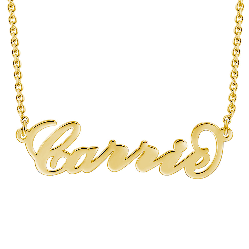Custom Carrie Style Horizontal Name Necklace