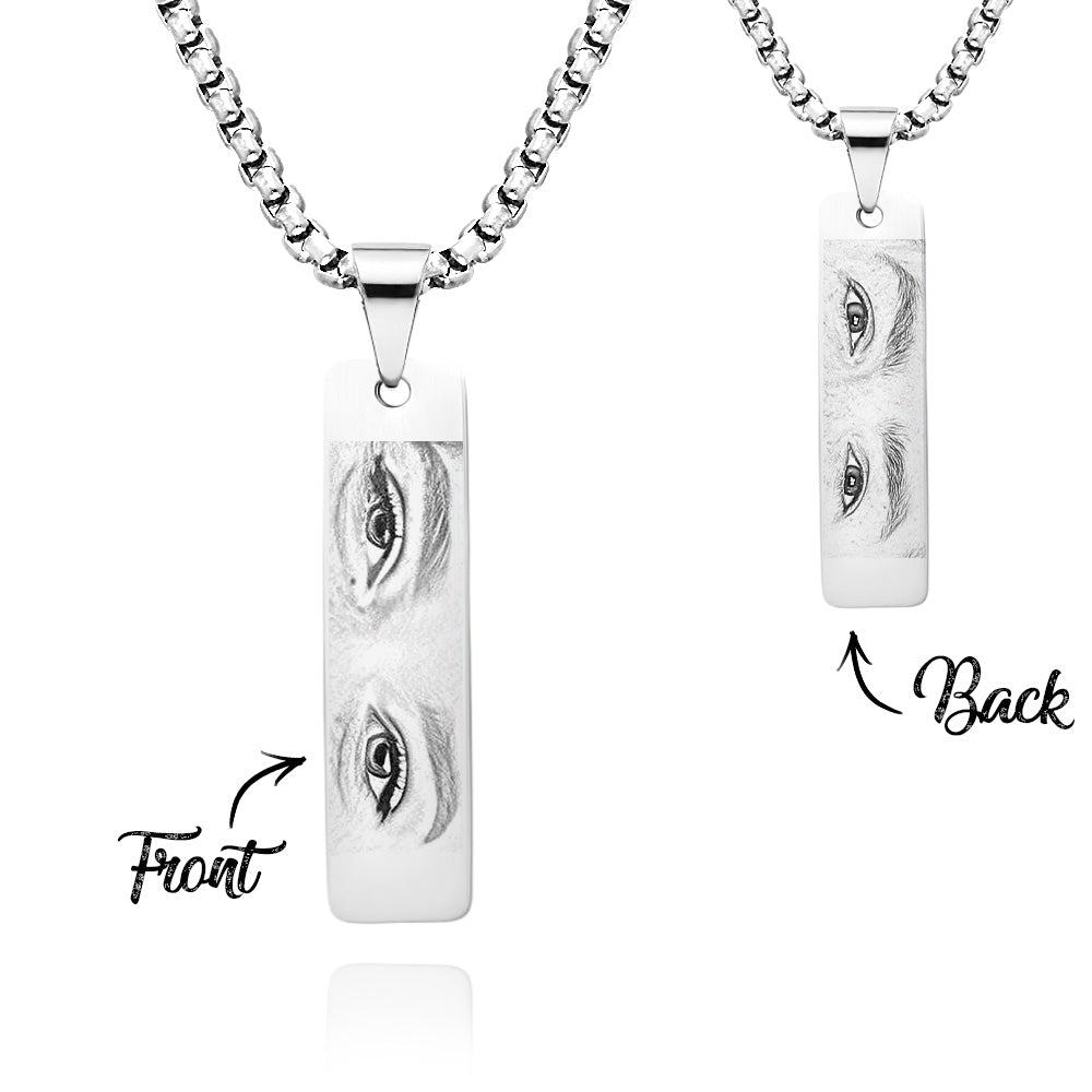Personalised Eye Necklace | Custom Photo Pendant Necklace | Meaningful Gift for Couples