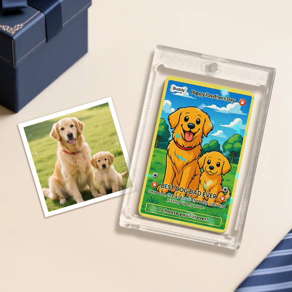 Personalised Pet Photo Trading Card | Custom Pet Keepsake Gift