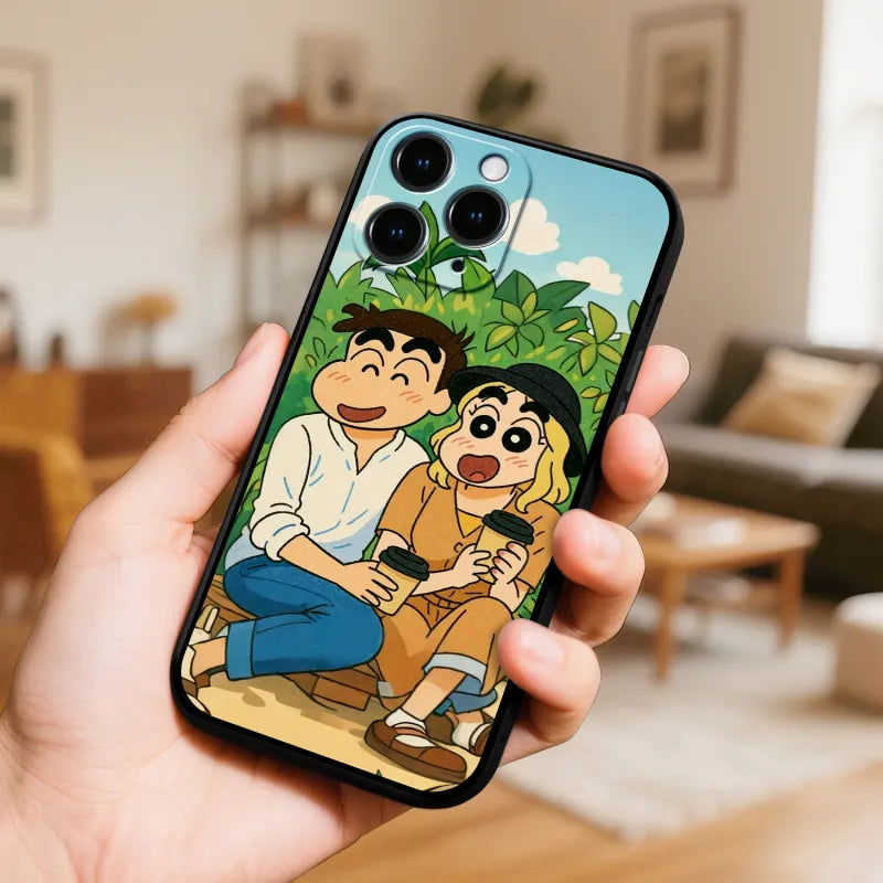 Custom Anime-Style iPhone Case | Personalised Photo Cartoon Case
