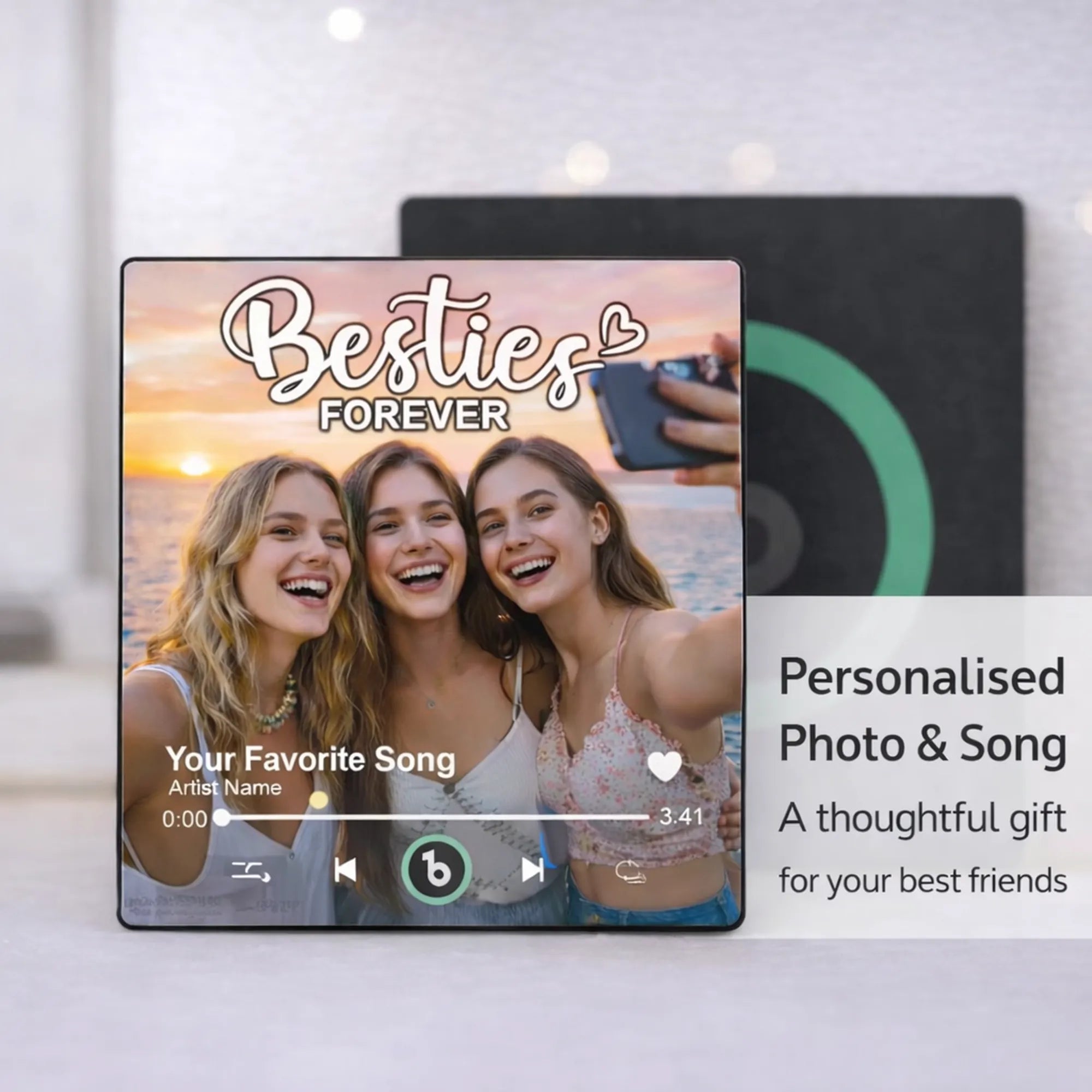 Personalised Photo & Song Fridge Magnet