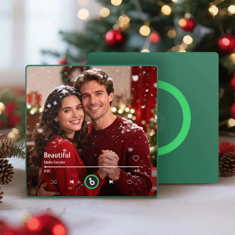 Custom Romantic Singing Fridge Magnet | Personalised Album Cover with Music | Unique Gift for Couples, Anniversaries, Valentine’s Day