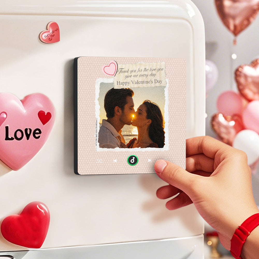 Custom Photo Music Acrylic Plaque – Romantic Song Keepsake