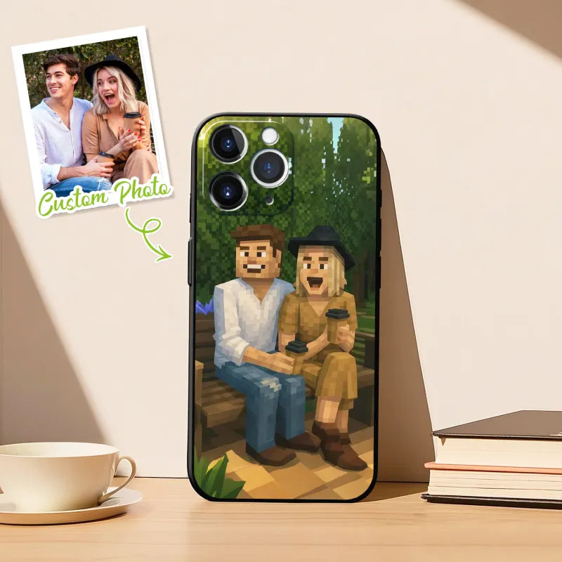 Custom Anime-Style iPhone Case | Personalised Photo Cartoon Case