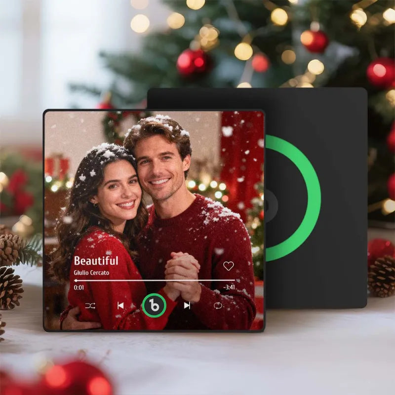 Custom Romantic Singing Fridge Magnet | Personalised Album Cover with Music | Unique Gift for Couples, Anniversaries, Valentine’s Day