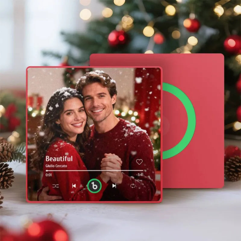 Custom Romantic Singing Fridge Magnet | Personalised Album Cover with Music | Unique Gift for Couples, Anniversaries, Valentine’s Day