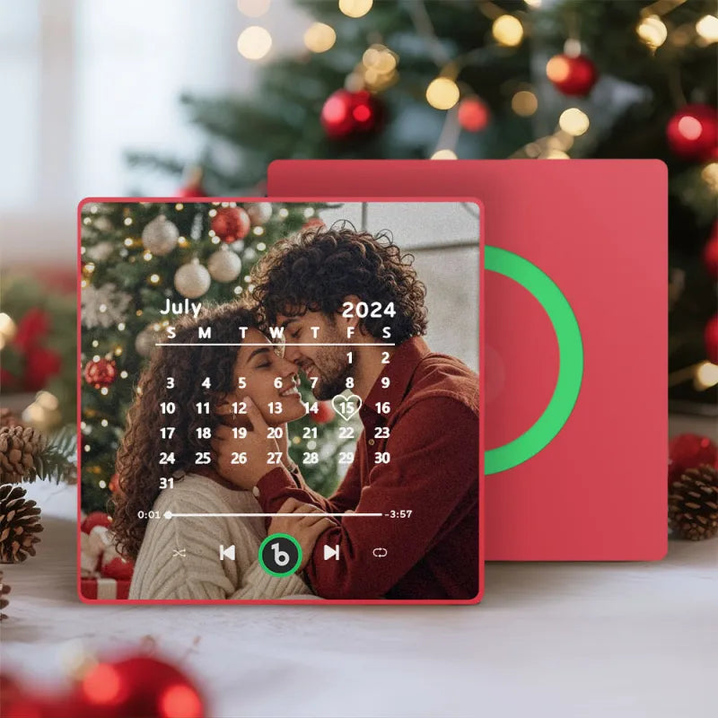 Custom Romantic Singing Fridge Magnet | Album Cover with Music | Unique Gift for Couples