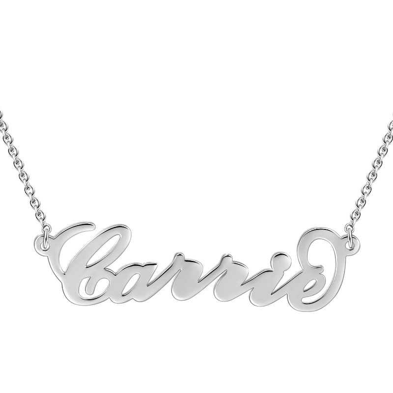 Custom Carrie Style Horizontal Name Necklace